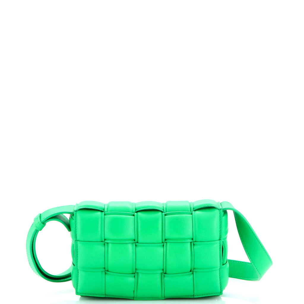 Cassette Crossbody Bag Padded Maxi Intrecciato Leather Small