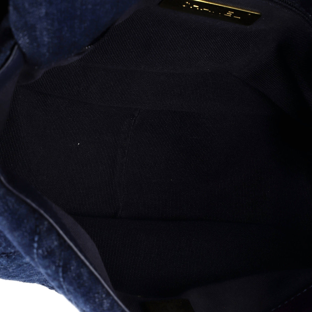 19 Flap Bag Quilted Denim Medium