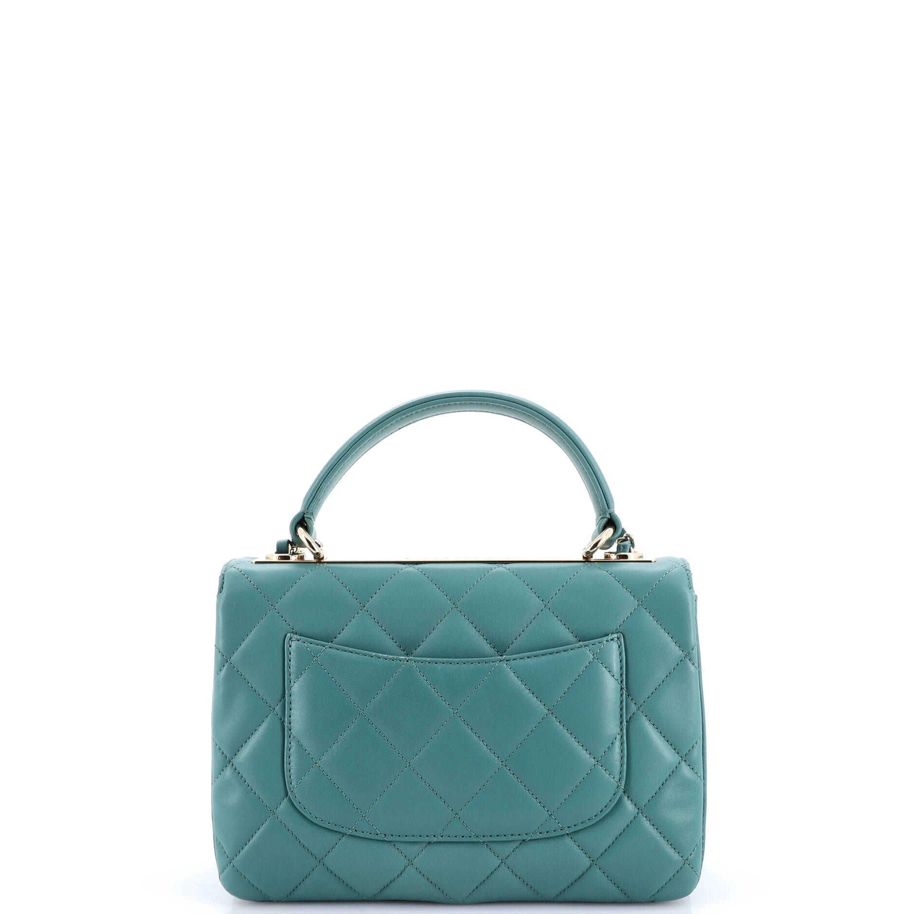 Trendy CC Top Handle Bag Quilted Lambskin Small