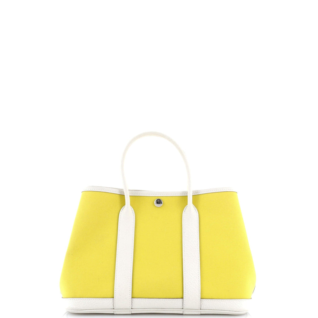 Garden Party Tote Toile and Leather 30