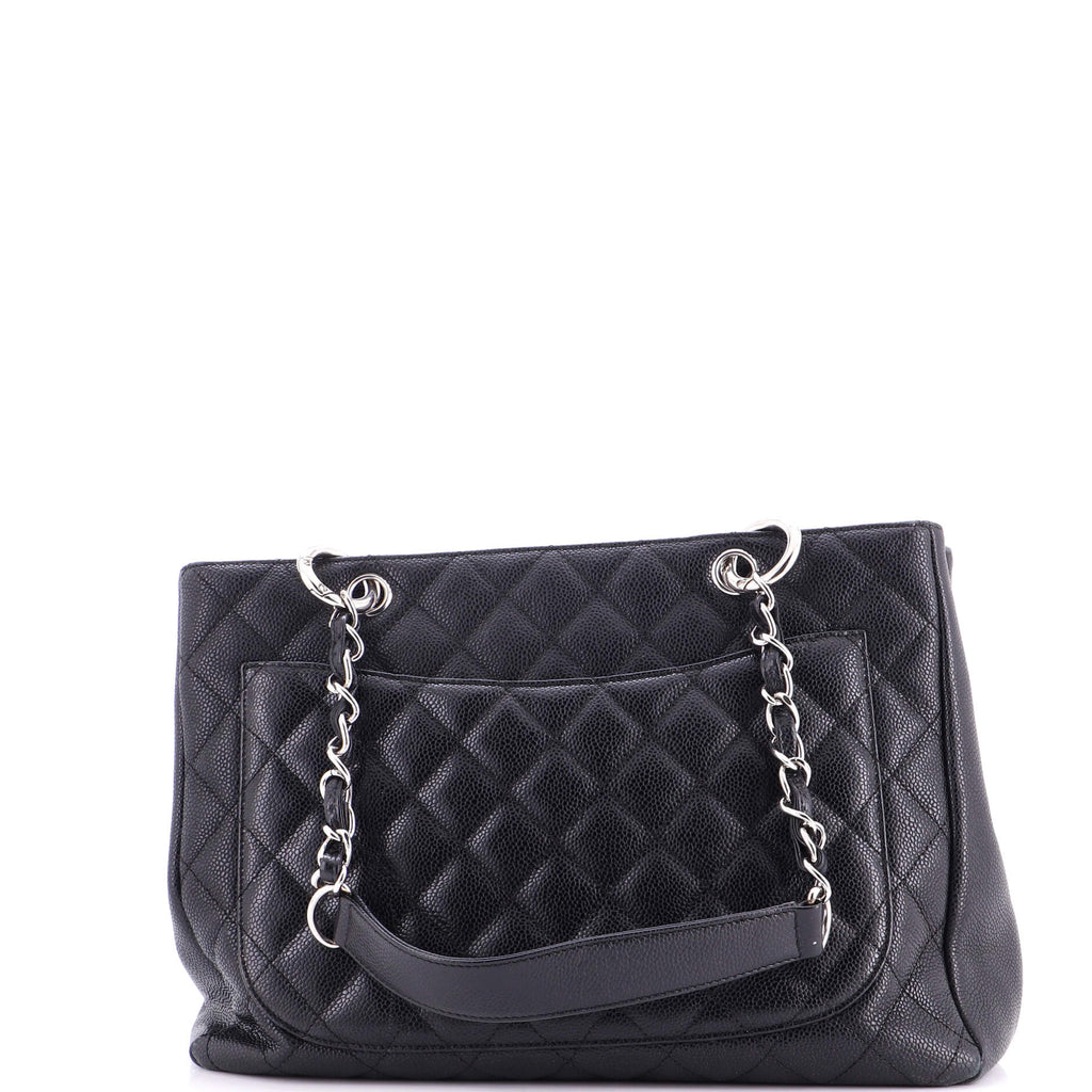 Grand Shopping Tote Quilted Caviar XL
