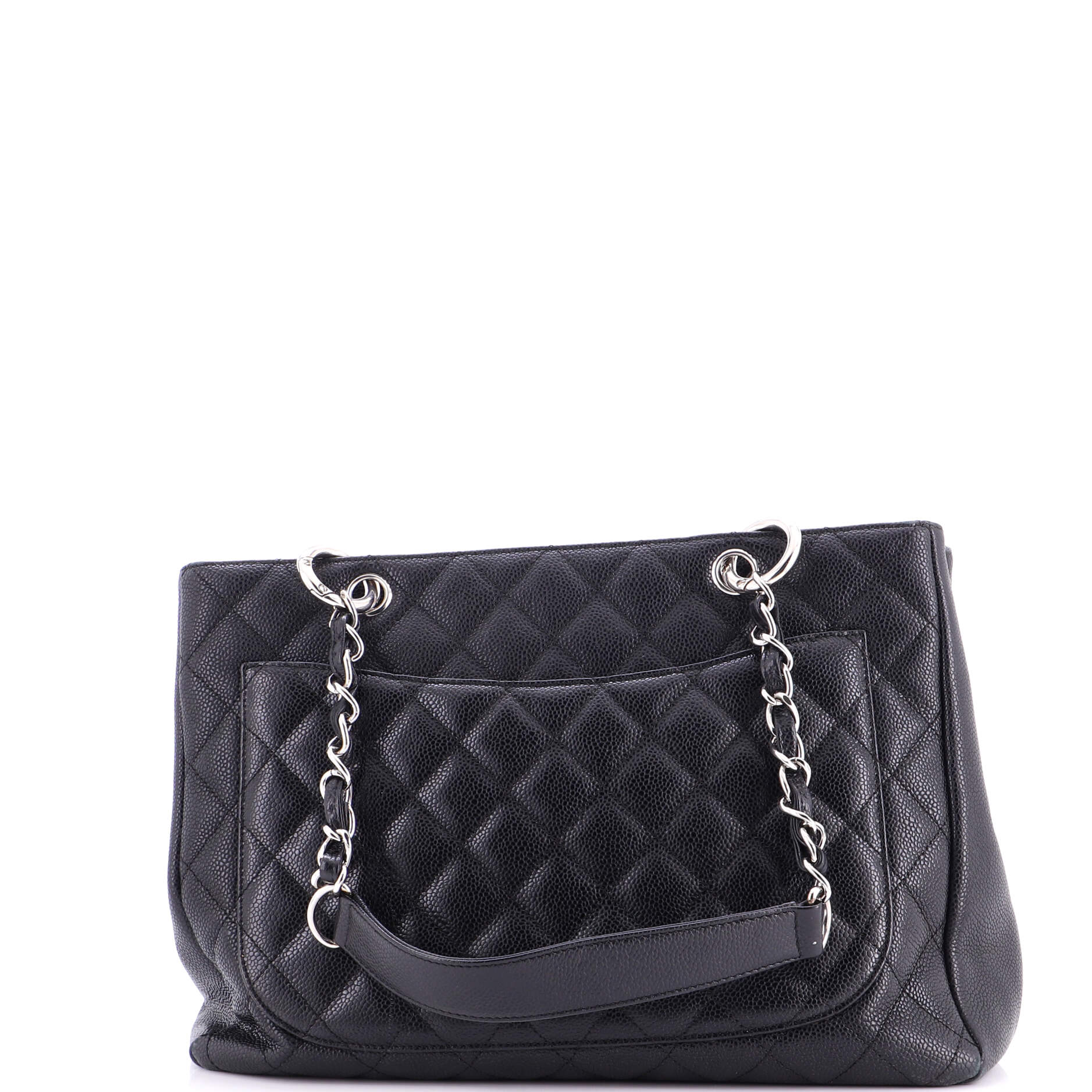 Grand Shopping Tote Quilted Caviar XL