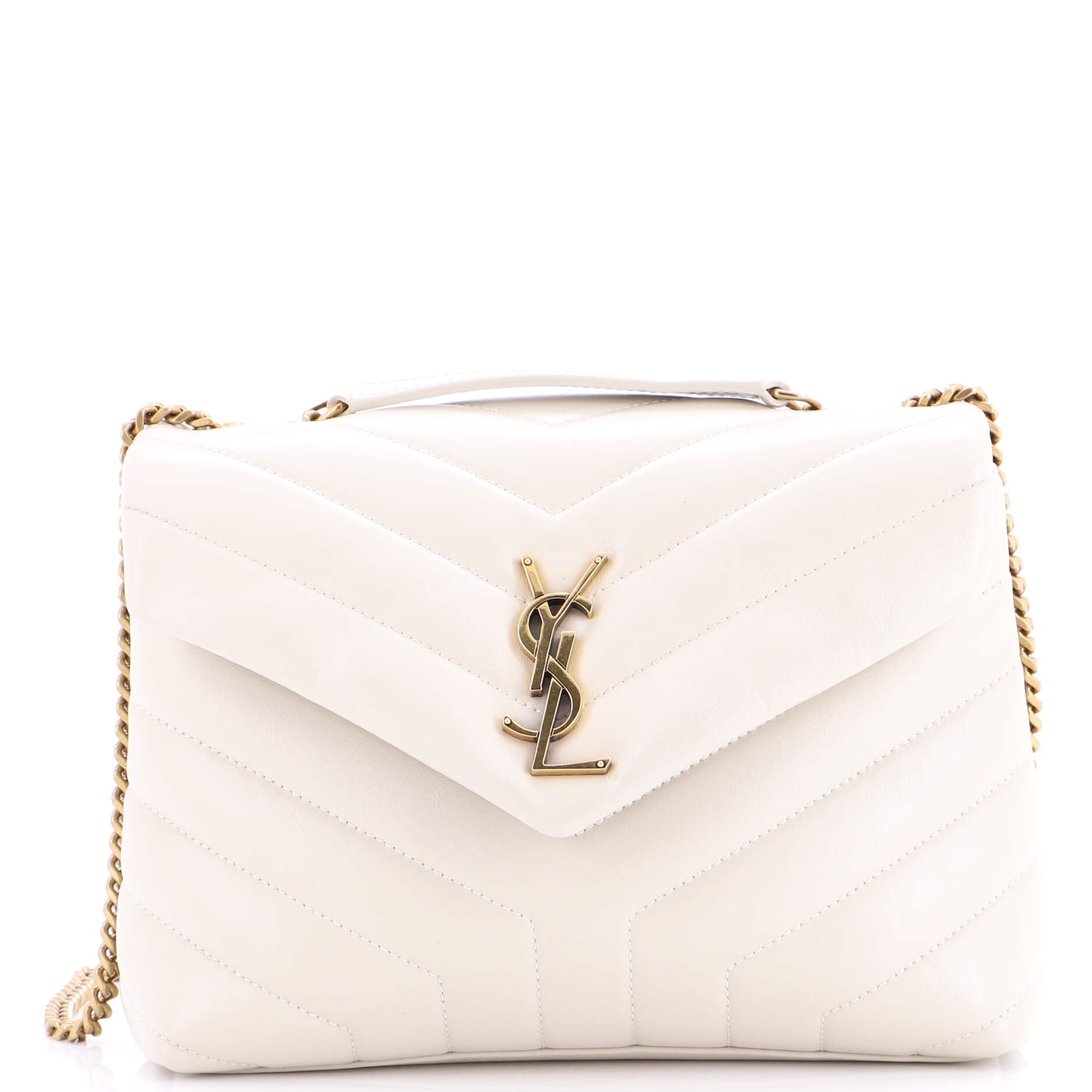 Loulou Shoulder Bag Matelasse Chevron Leather Small