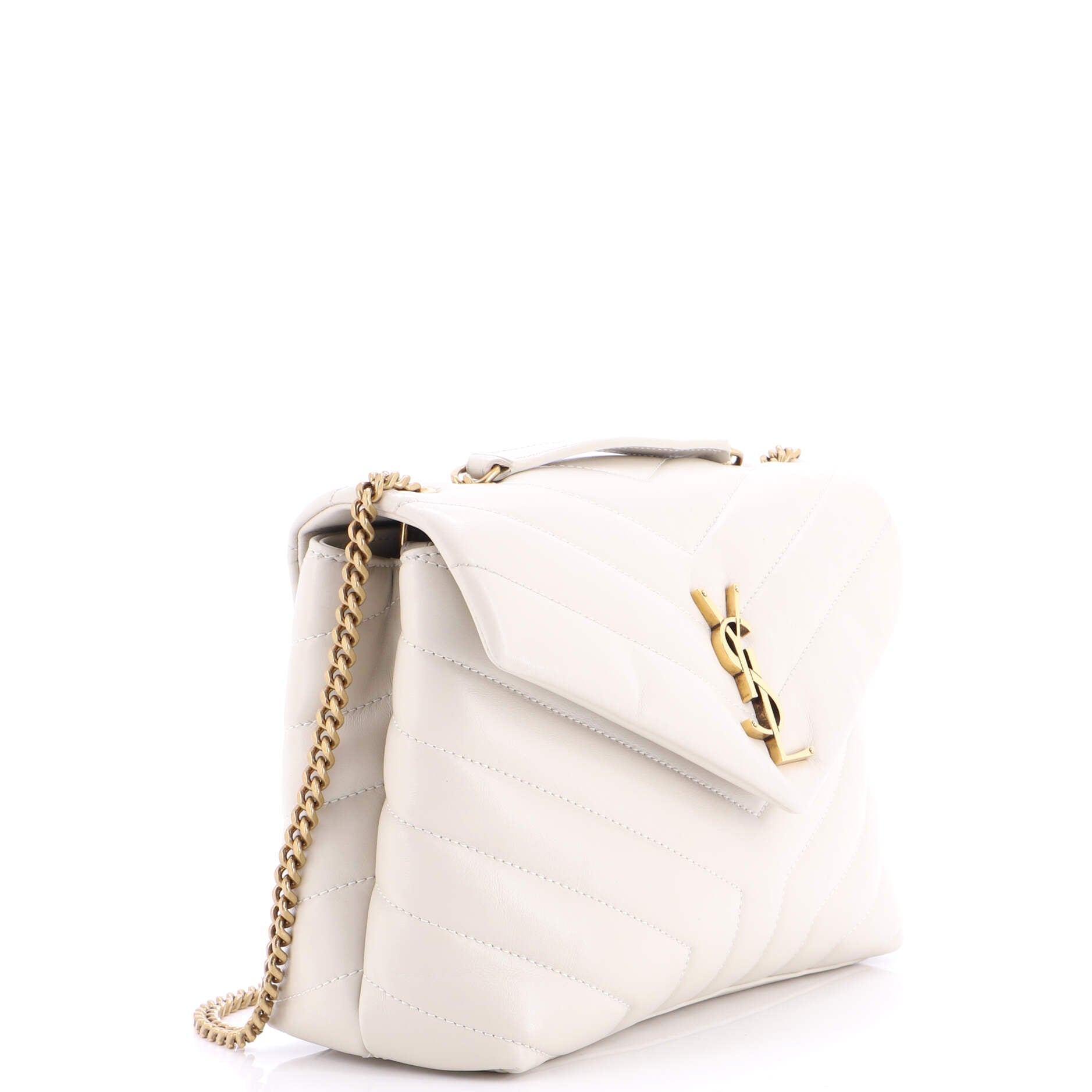 Loulou Shoulder Bag Matelasse Chevron Leather Small
