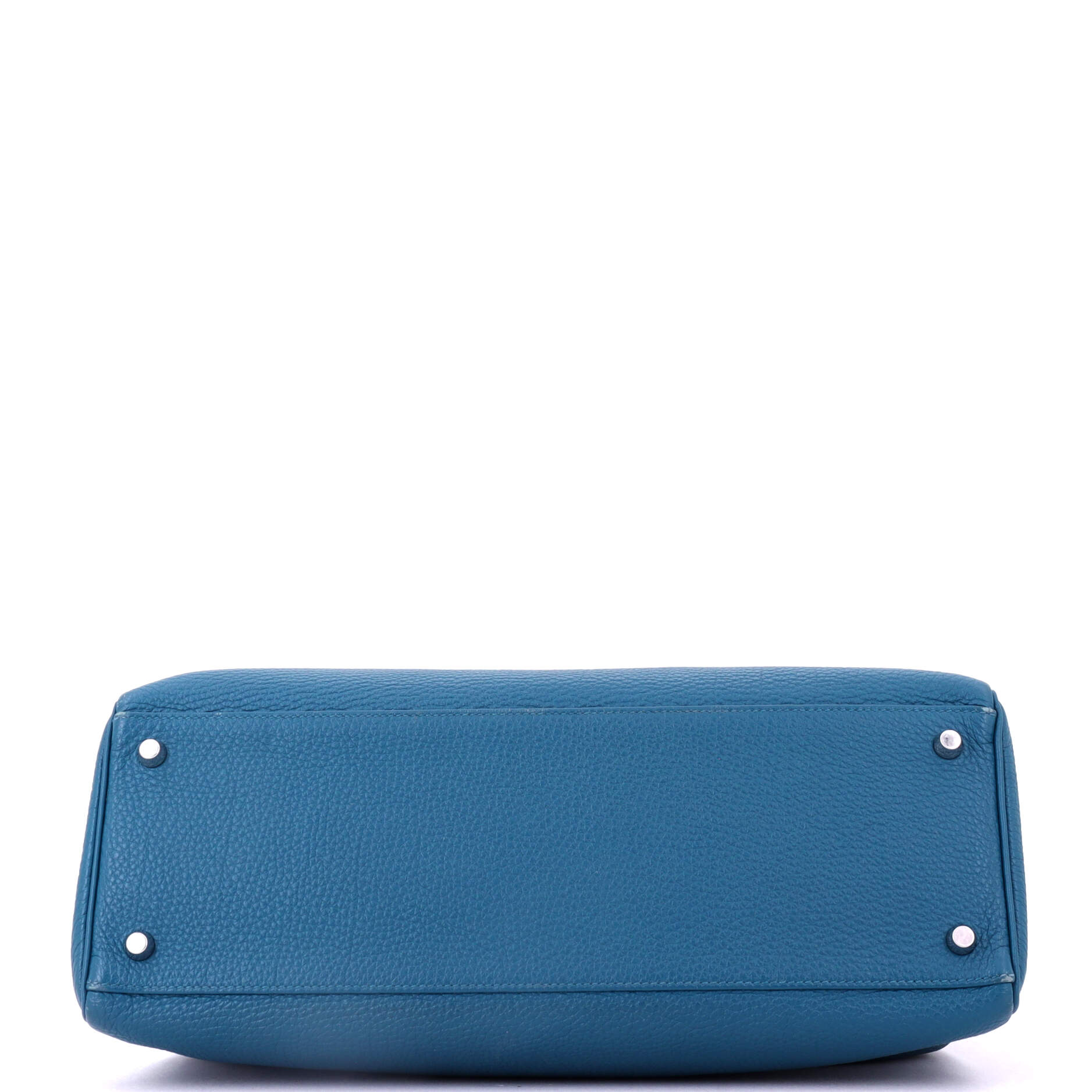 Kelly Handbag Bleu De Galice Togo with Palladium Hardware 35