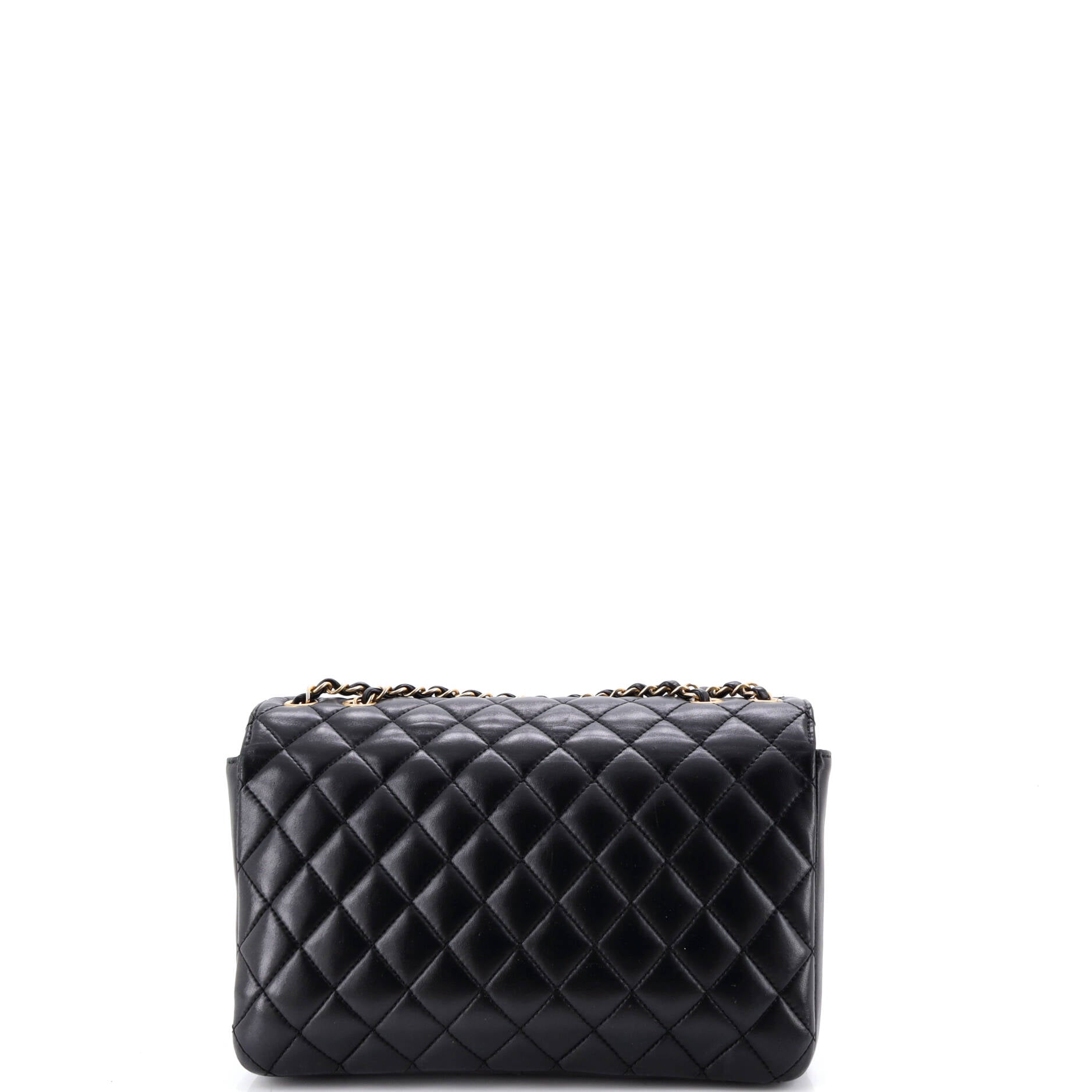 CC Chic Double Flap Bag Quilted Lambskin Medium