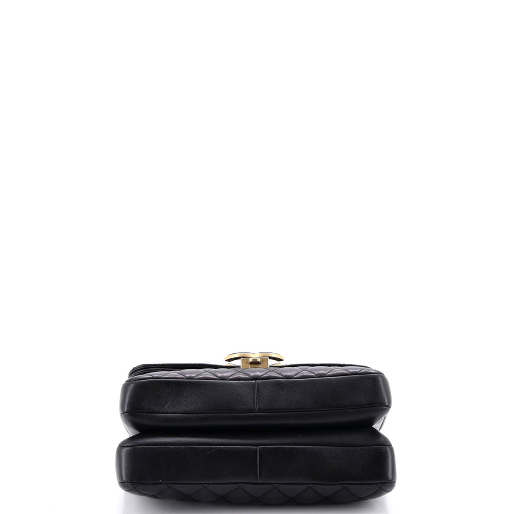 CC Chic Double Flap Bag Quilted Lambskin Medium