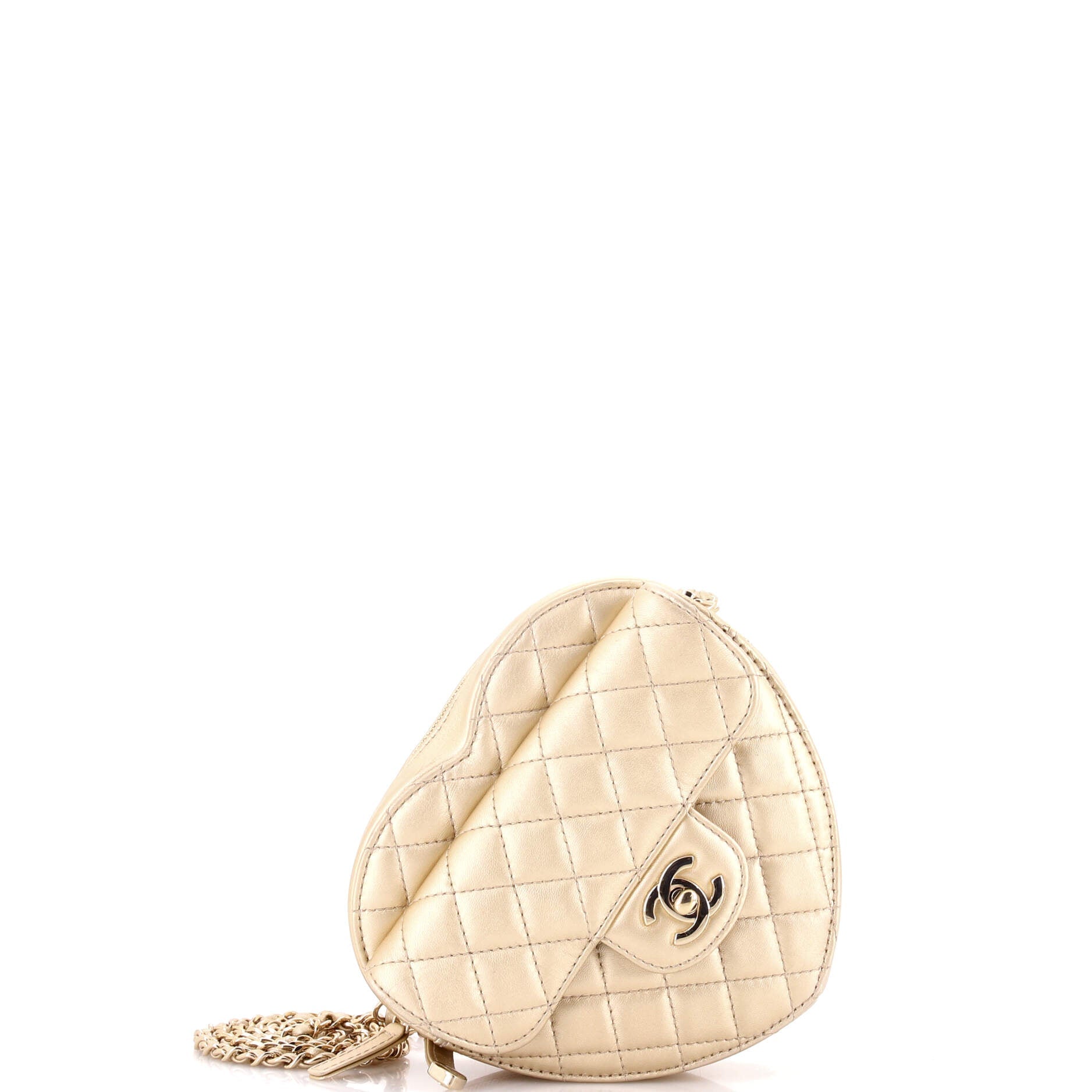 CC in Love Heart Bag Quilted Lambskin