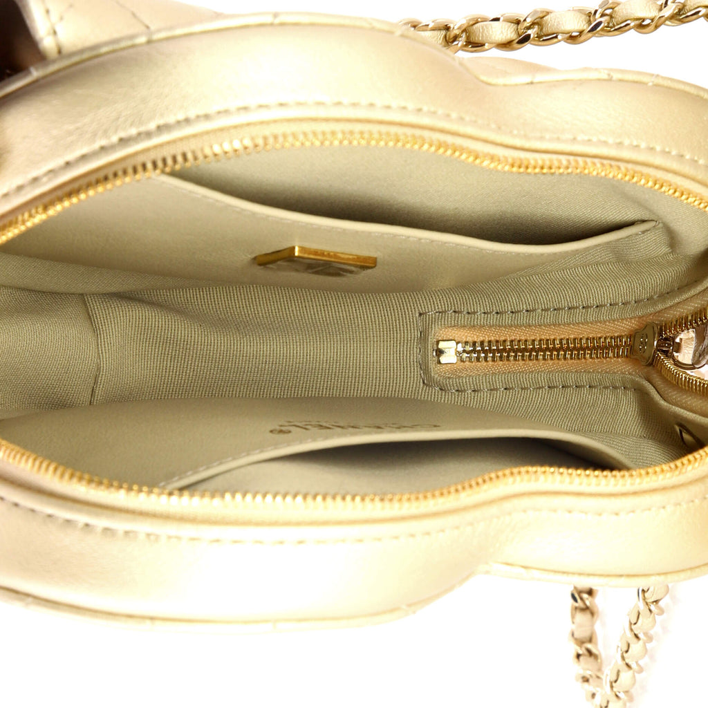 CC in Love Heart Bag Quilted Lambskin