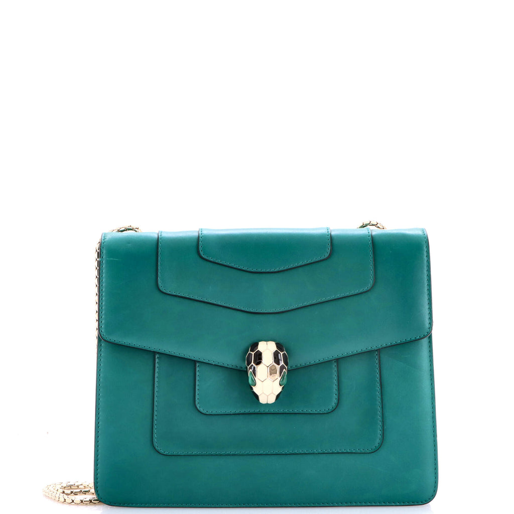 Serpenti Forever Square Shoulder Bag Leather Medium