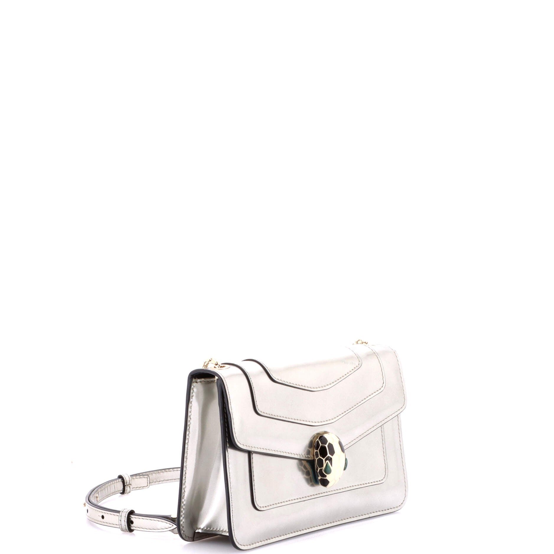 Serpenti Forever Shoulder Bag Metallic Leather Small
