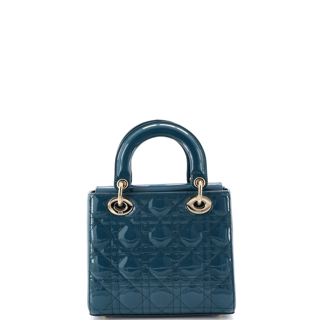 Lady Dior Bag Cannage Quilt Patent Small