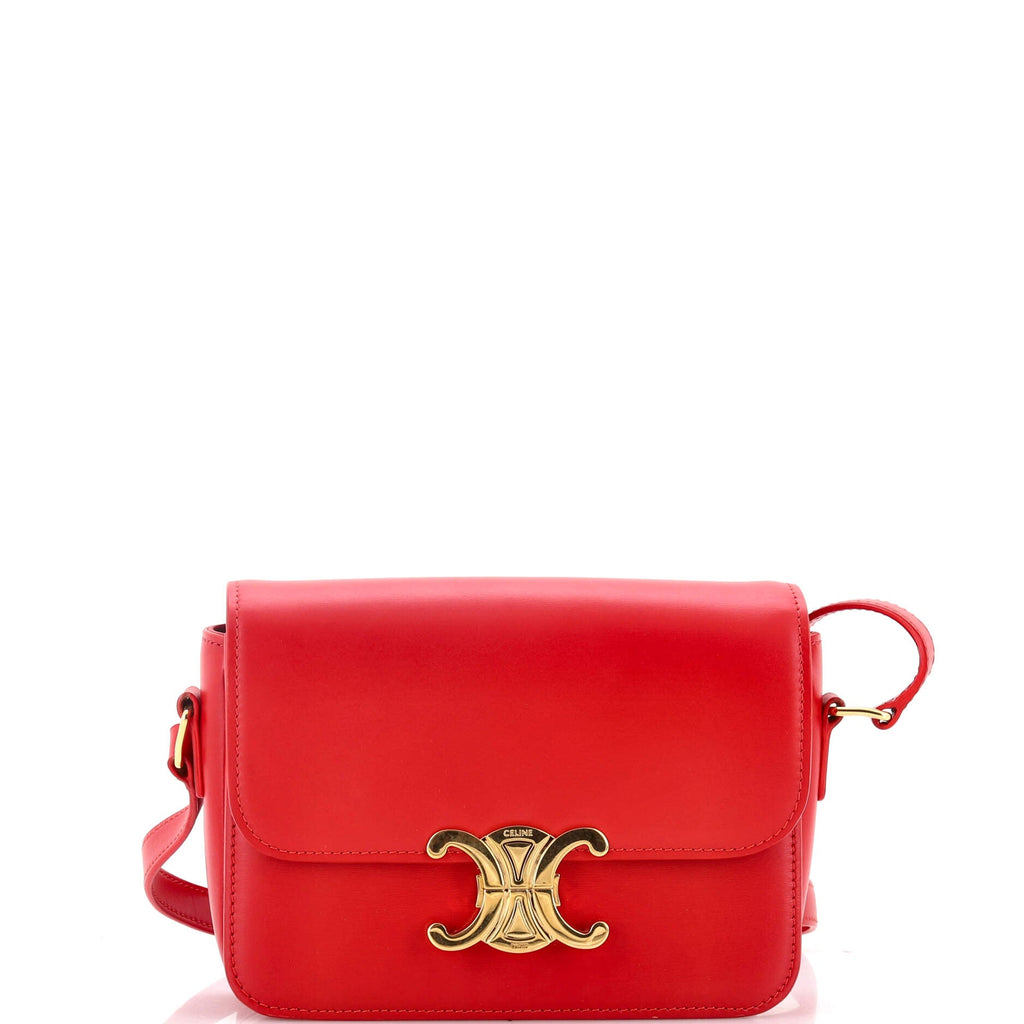 Triomphe Shoulder Bag Smooth Calfskin Teen