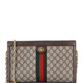 Ophidia Chain Shoulder Bag GG Coated Canvas Medium