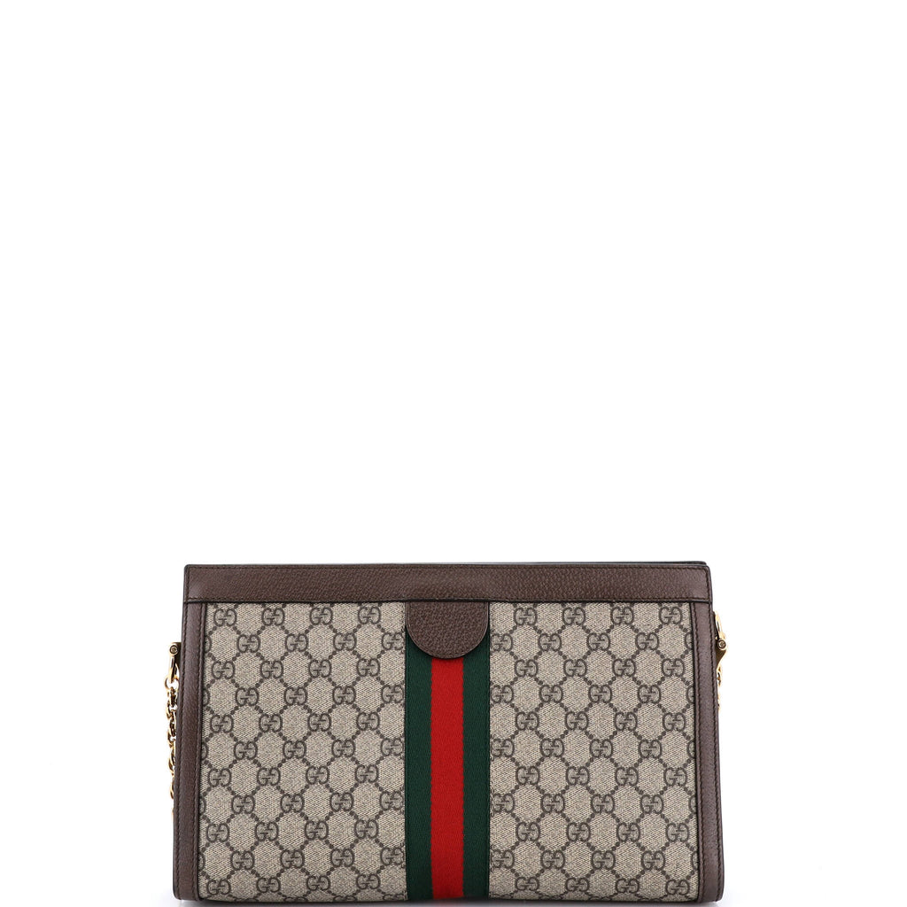Ophidia Chain Shoulder Bag GG Coated Canvas Medium