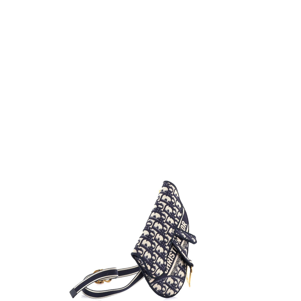 Saddle Belt Bag Logo Embroidered Oblique Canvas