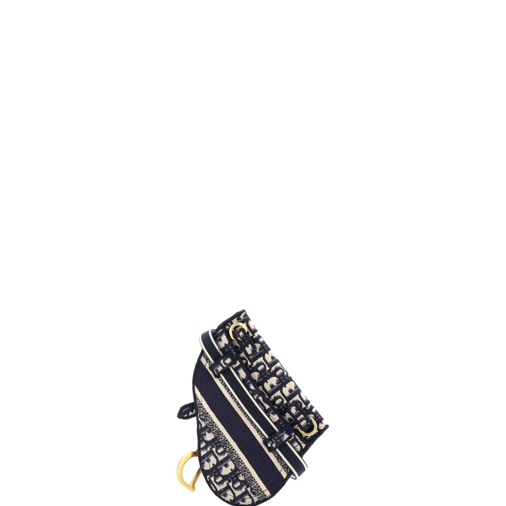 Saddle Belt Bag Logo Embroidered Oblique Canvas
