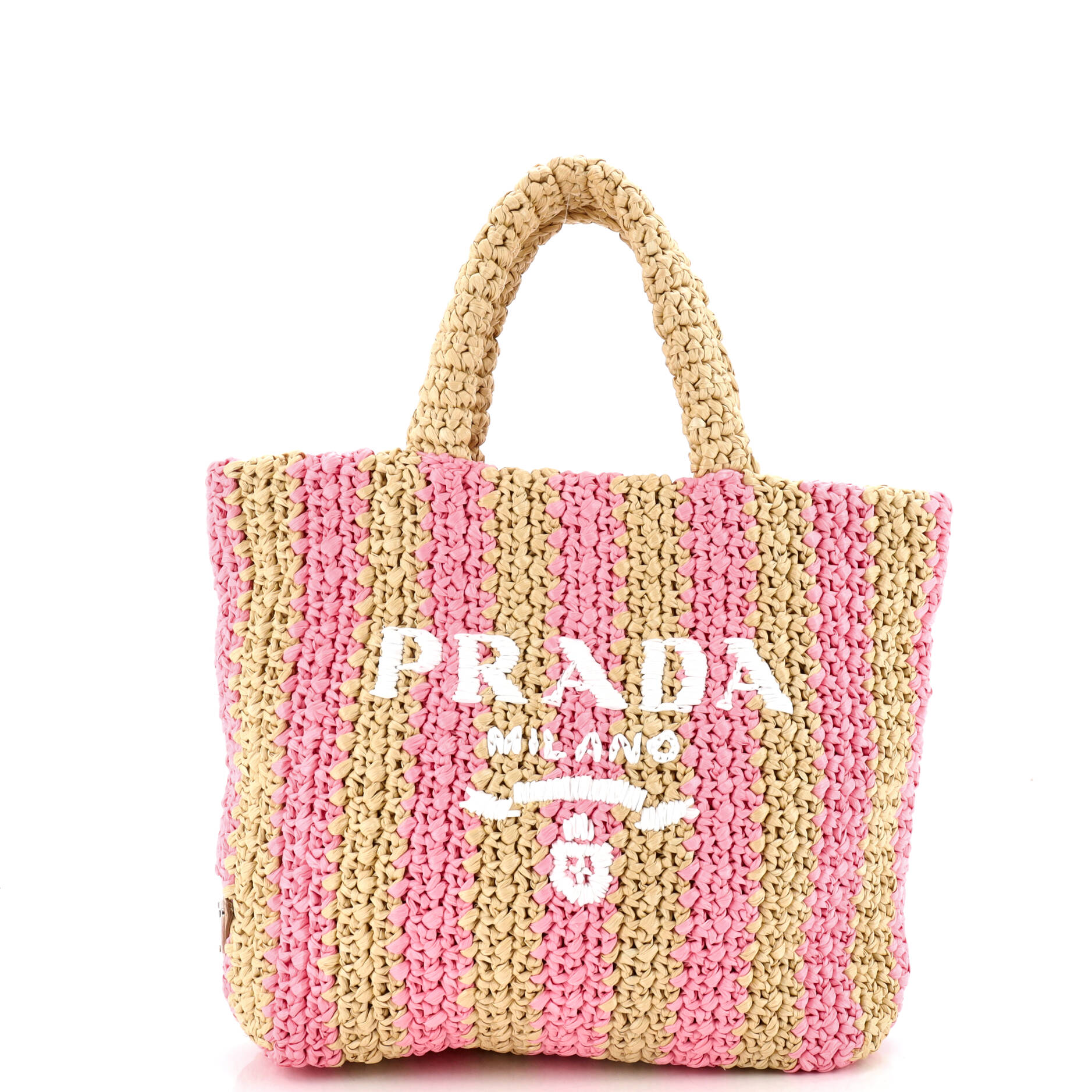 Logo Tote Raffia Small