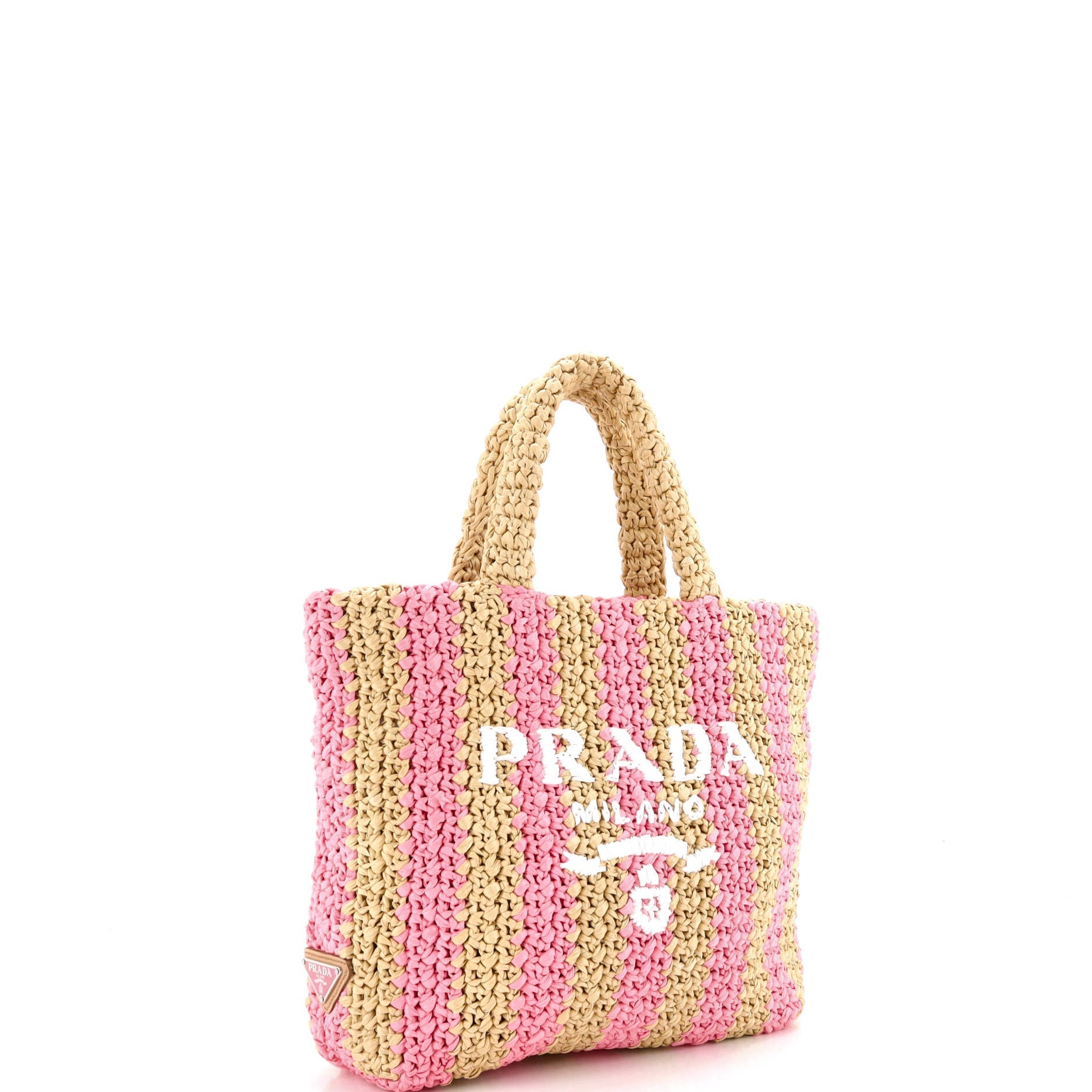 Logo Tote Raffia Small