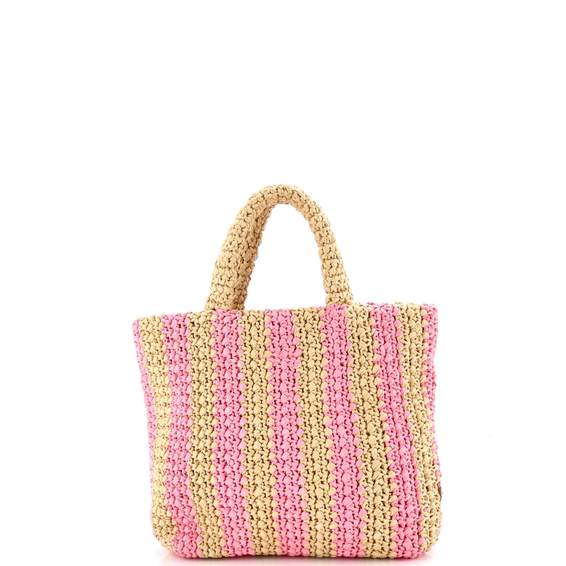 Logo Tote Raffia Small