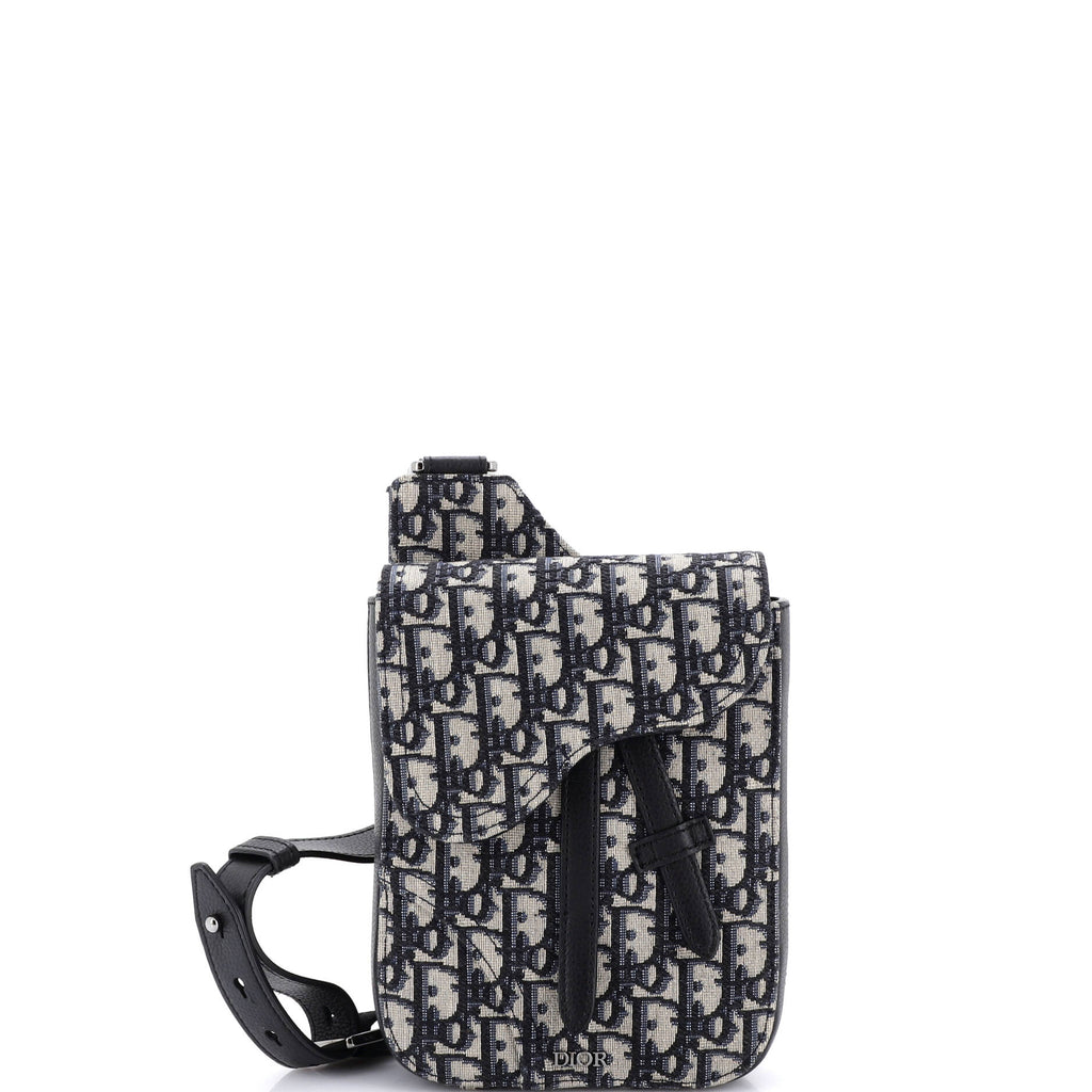 Saddle Rectangular Crossbody Pouch Oblique Canvas