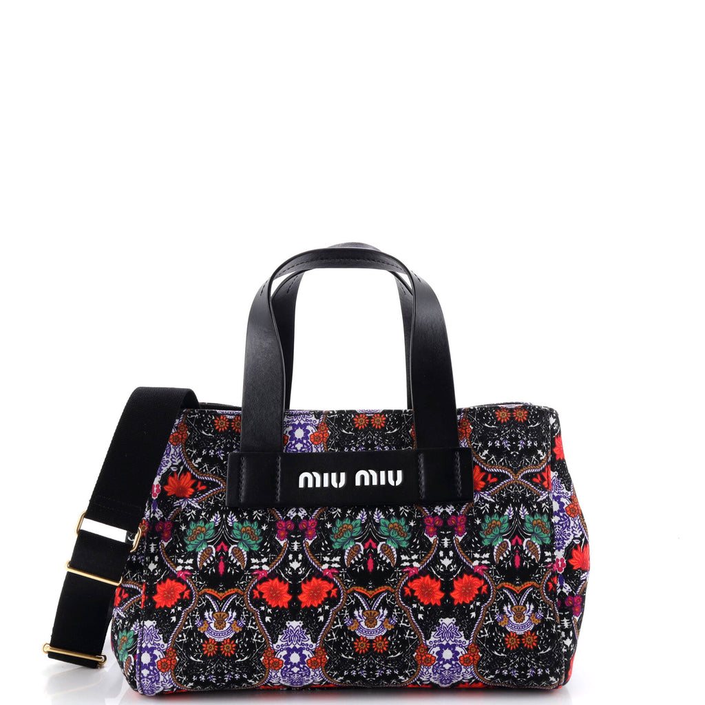 Logo Convertible Canapa Tote Printed Canvas Mini