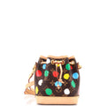 Noe NM Handbag Yayoi Kusama Painted Dots Monogram Canvas Nano