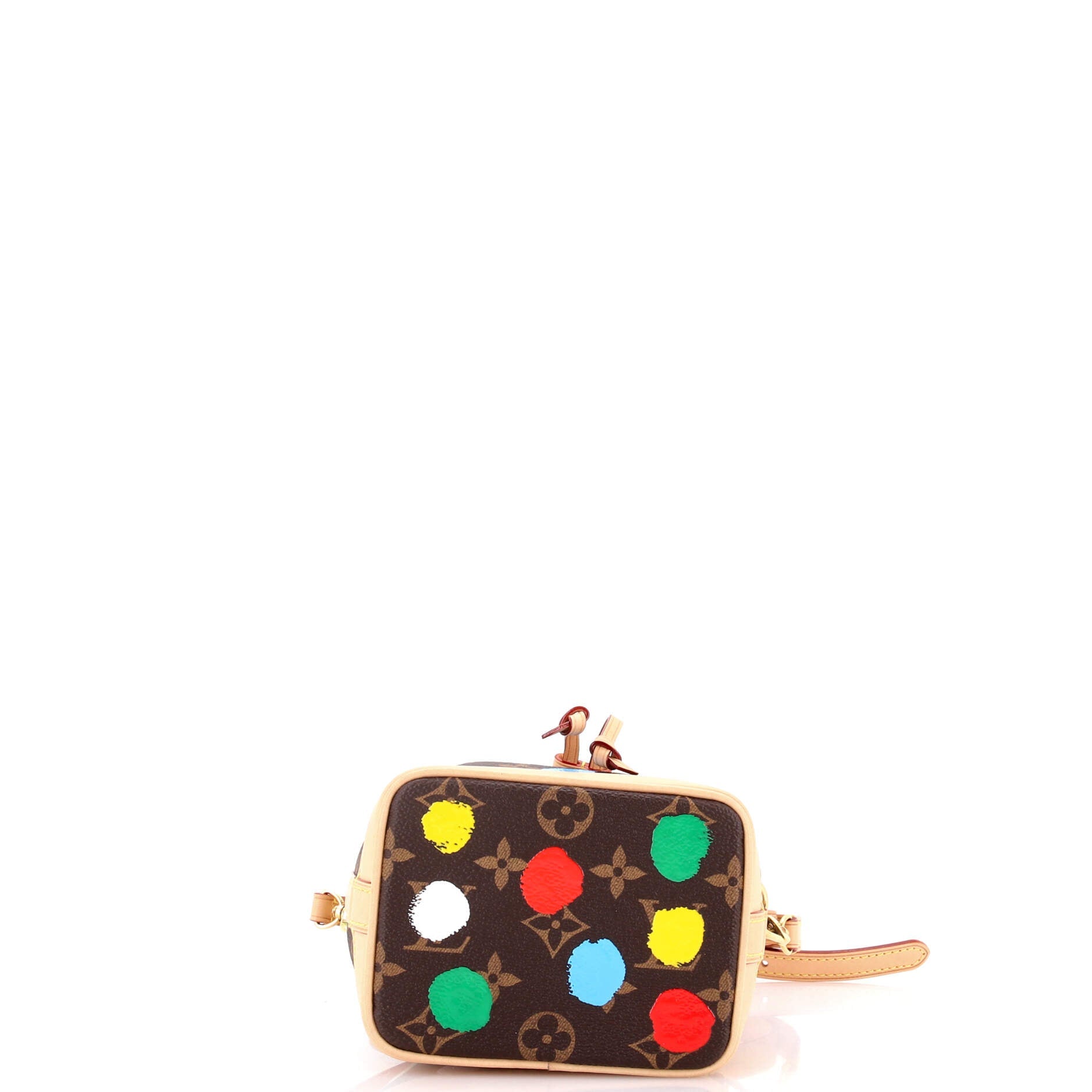 Noe NM Handbag Yayoi Kusama Painted Dots Monogram Canvas Nano