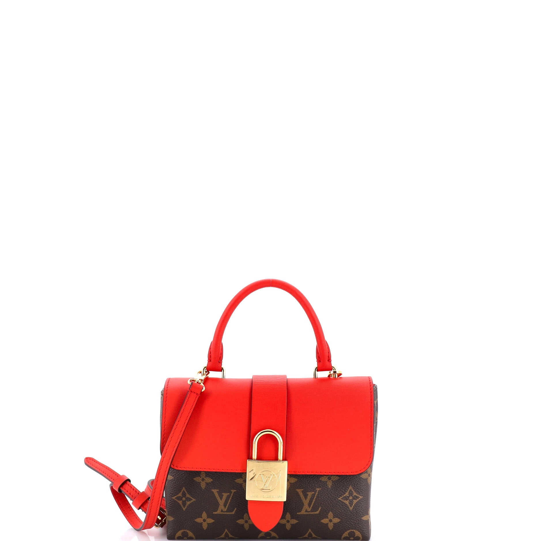 Locky Handbag Monogram Canvas with Leather BB