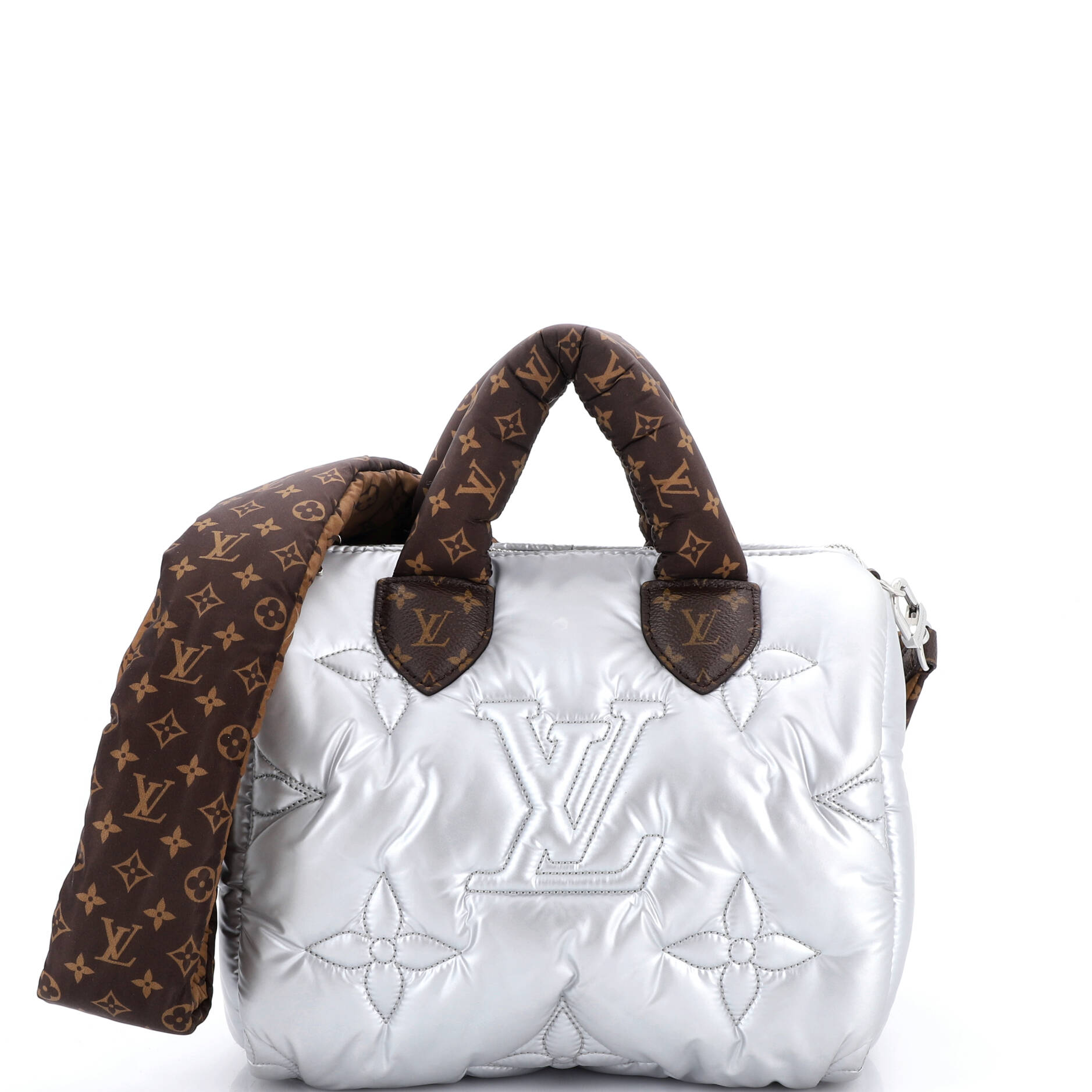 Speedy Bandouliere Bag Monogram Quilted Econyl Nylon 25