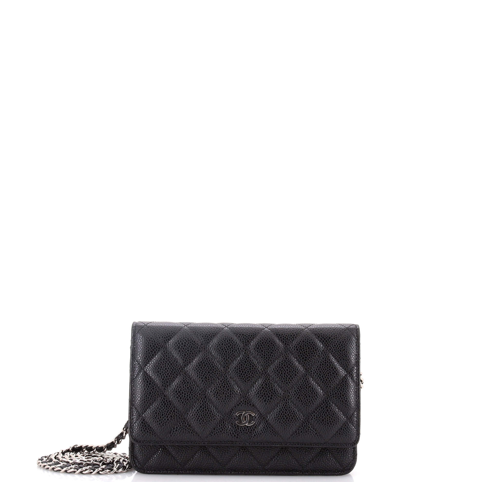 Wallet on Chain Quilted Caviar