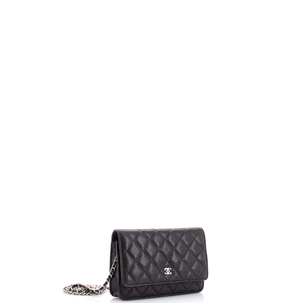 Wallet on Chain Quilted Caviar