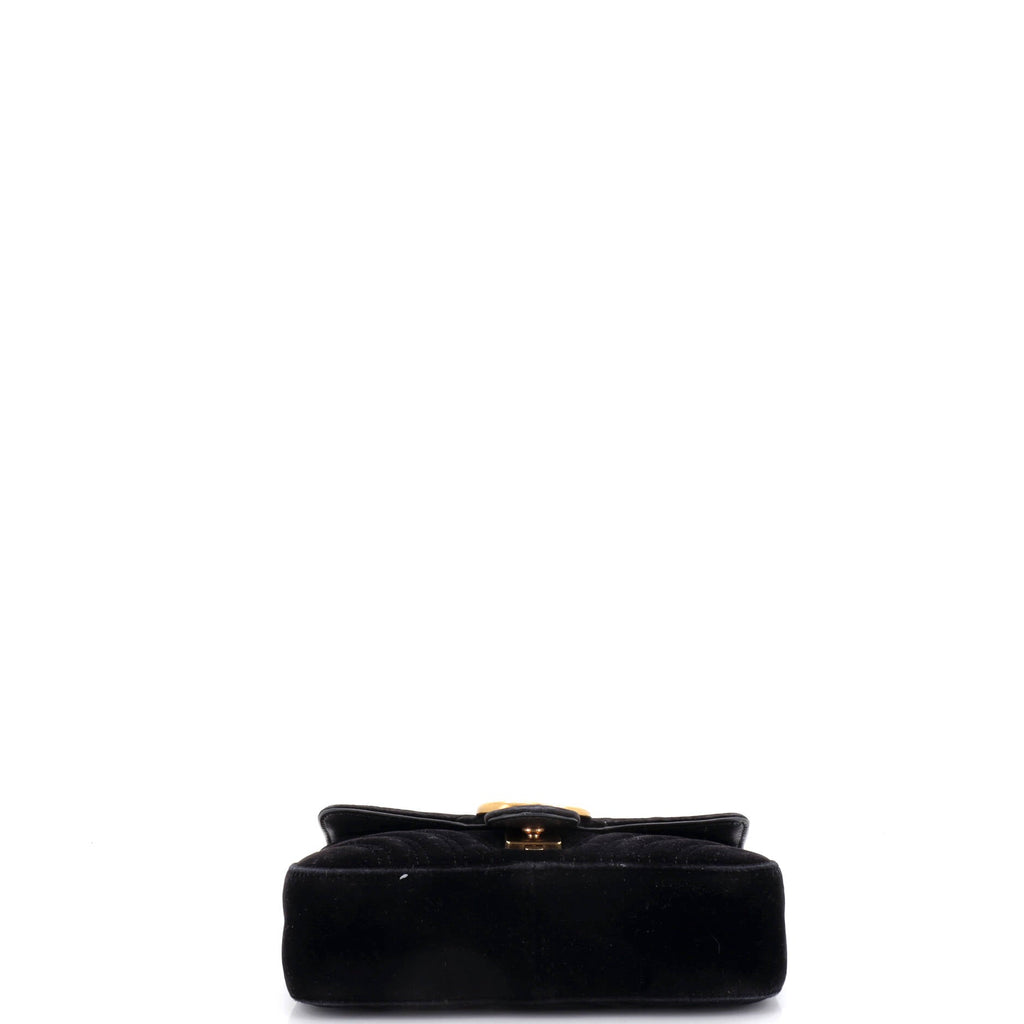 GG Marmont Flap Bag Matelasse Velvet Mini