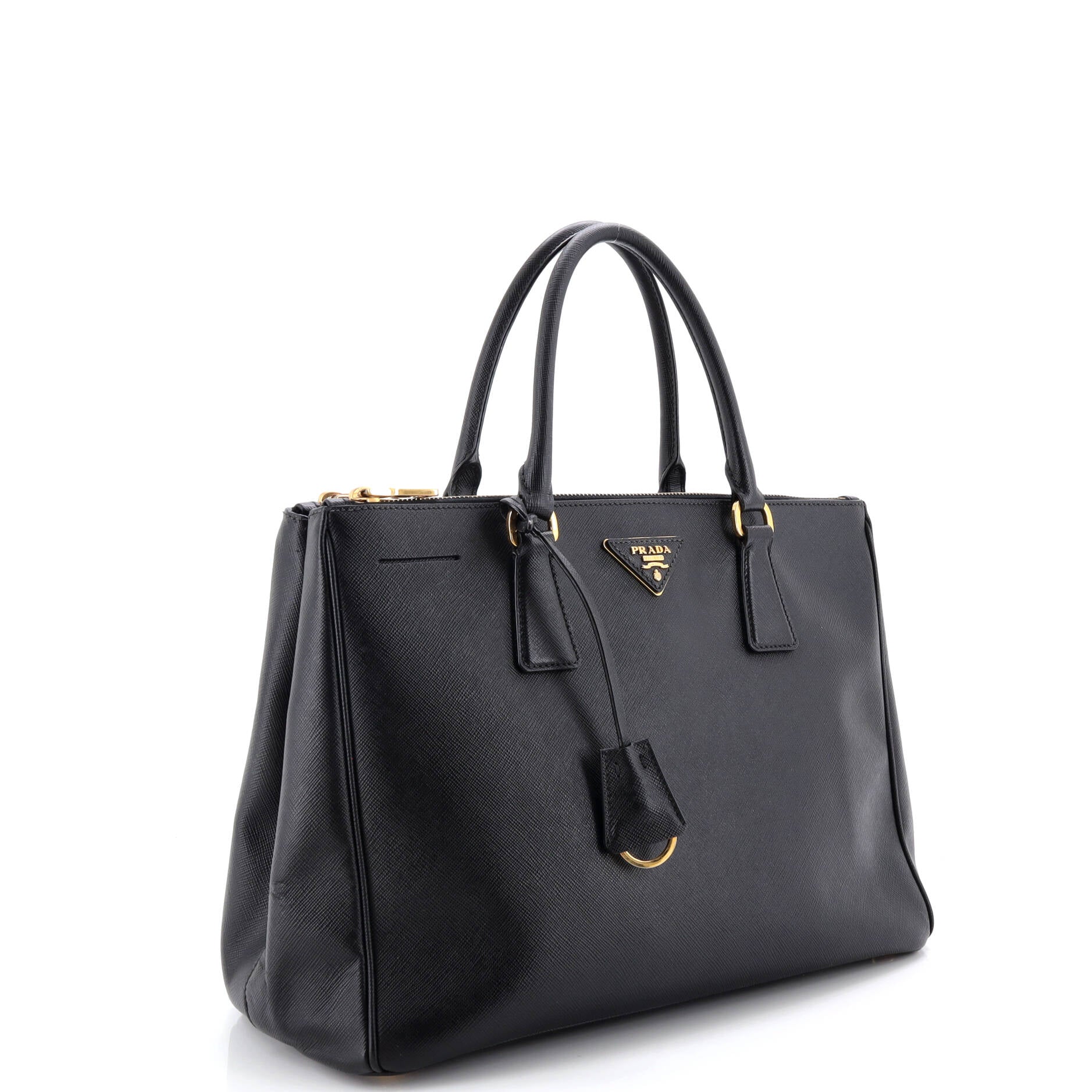 Double Zip Lux Tote Saffiano Leather Medium