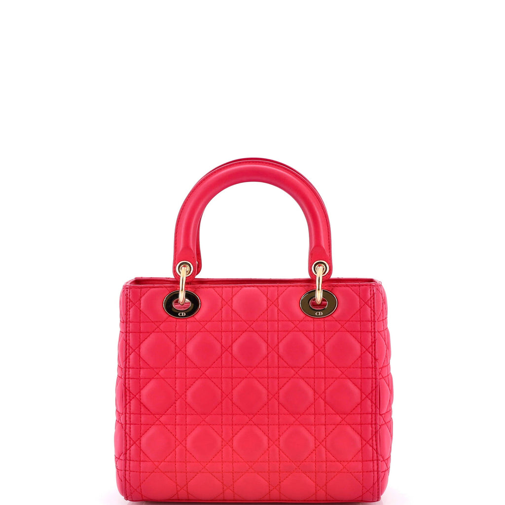 Lady Dior Bag Cannage Quilt Lambskin Medium