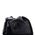 Soho Chain Strap Shoulder Bag Patent and Shearling Medium