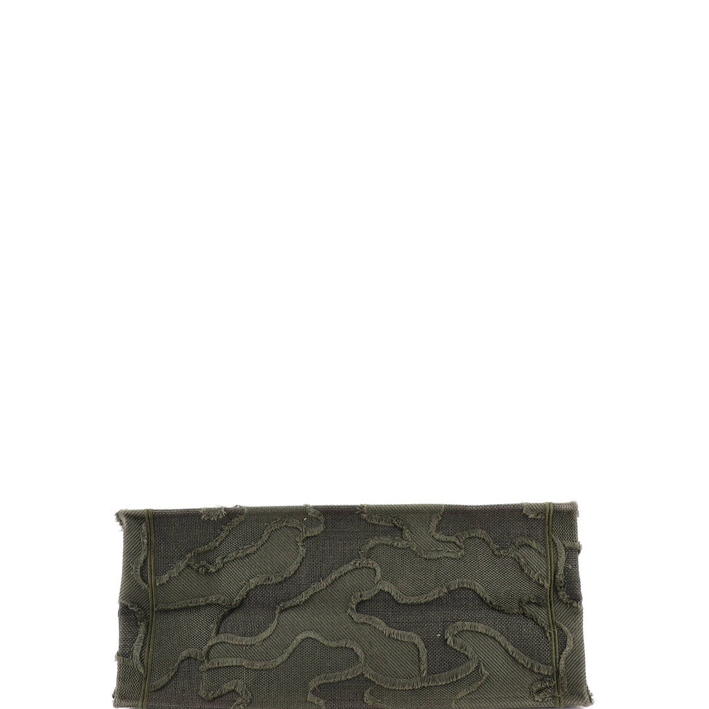 Book Tote Camouflage Embroidered Canvas Large