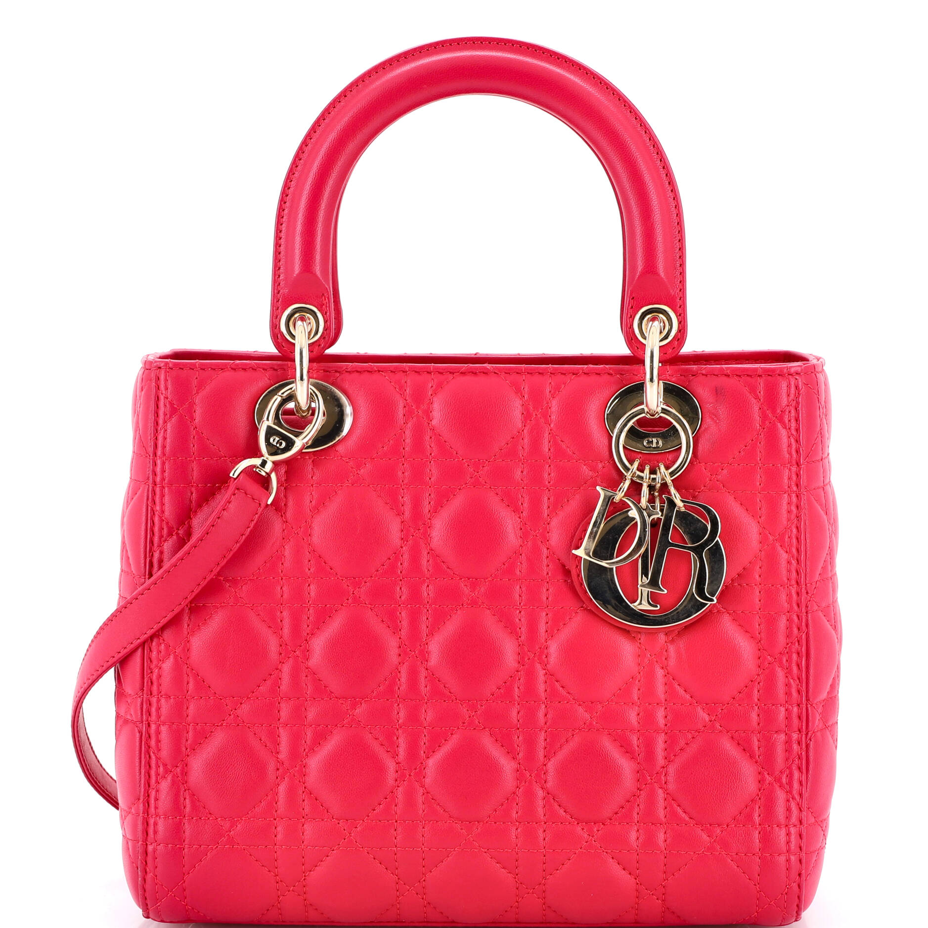 Lady Dior Bag Cannage Quilt Lambskin Medium