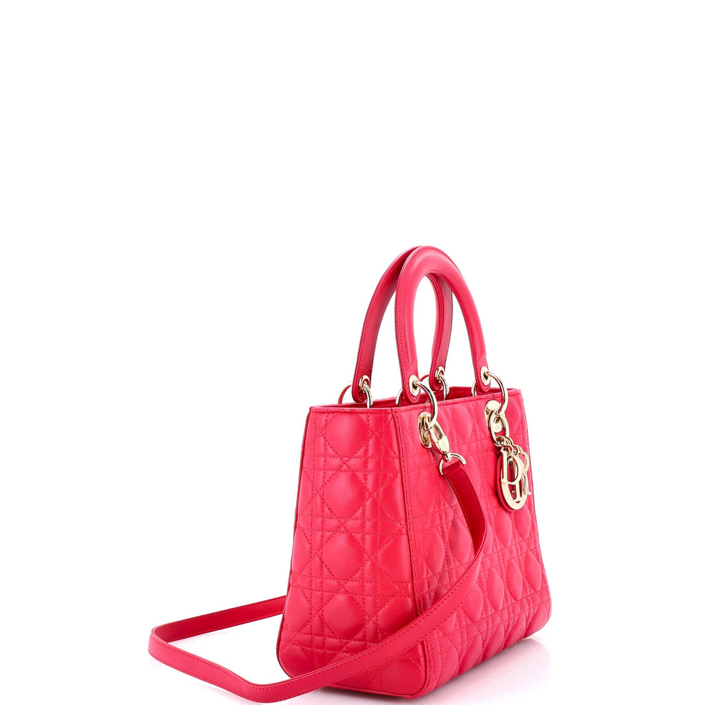 Lady Dior Bag Cannage Quilt Lambskin Medium