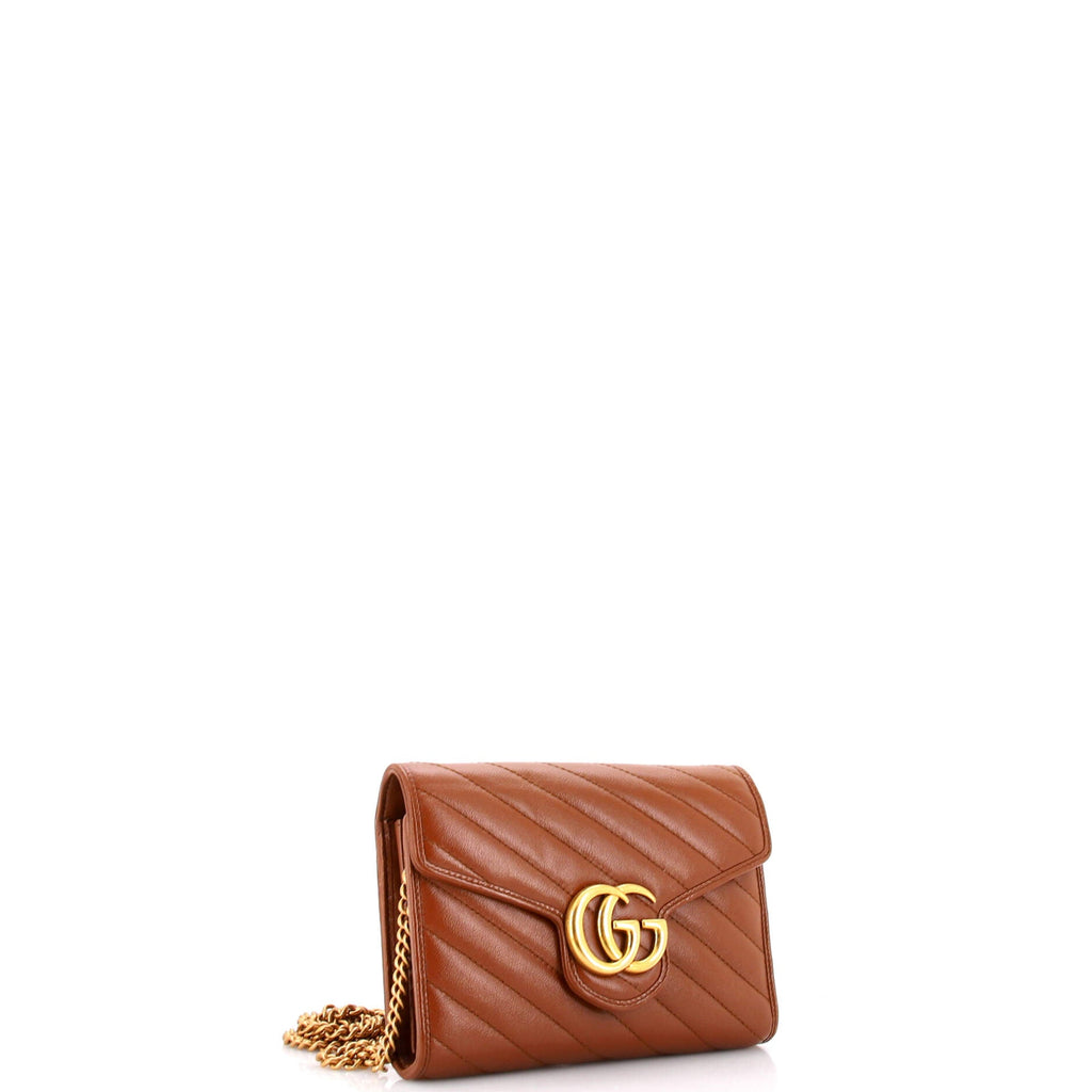 GG Marmont Chain Wallet Matelasse Leather Mini