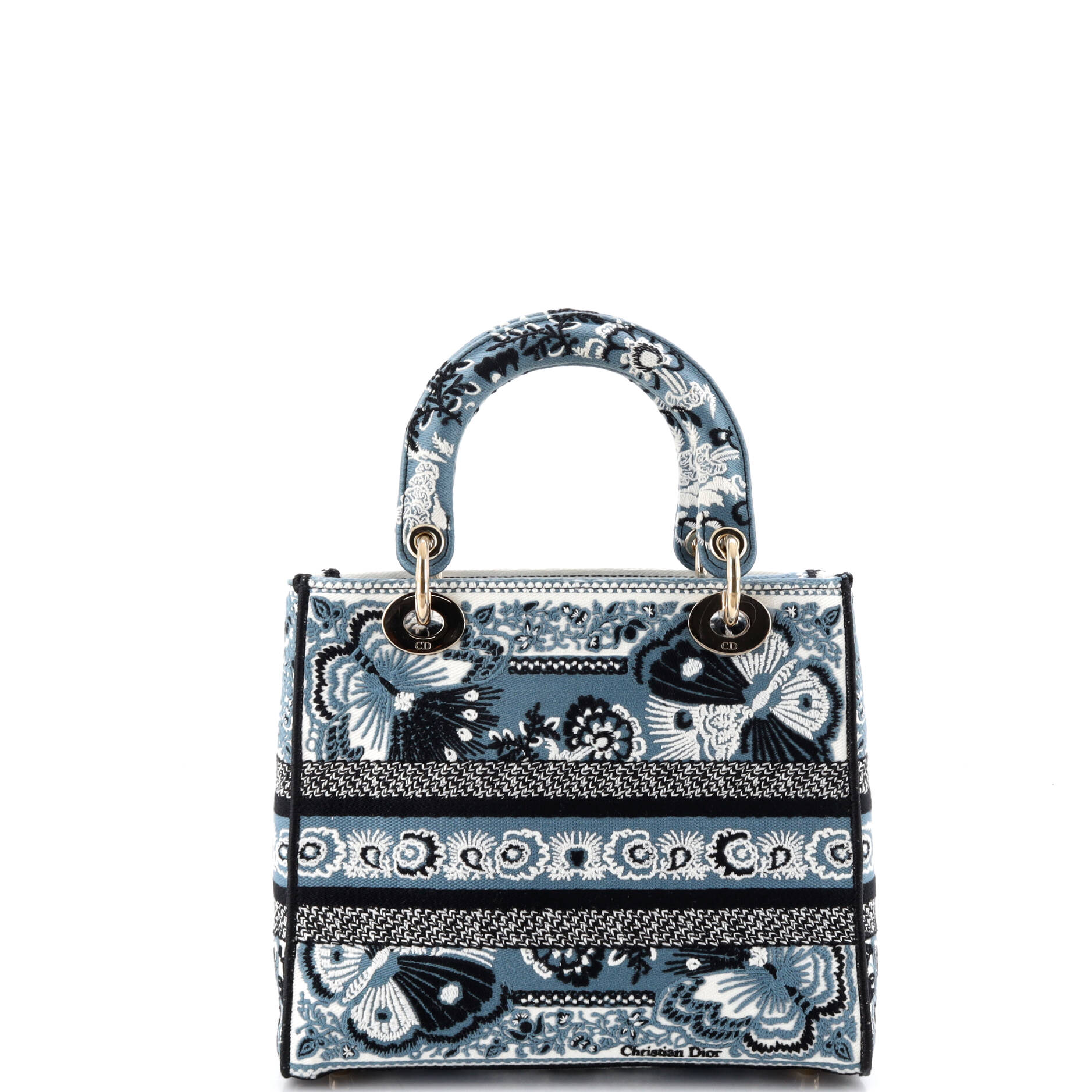 Lady D-Lite Bag Embroidered Canvas Medium
