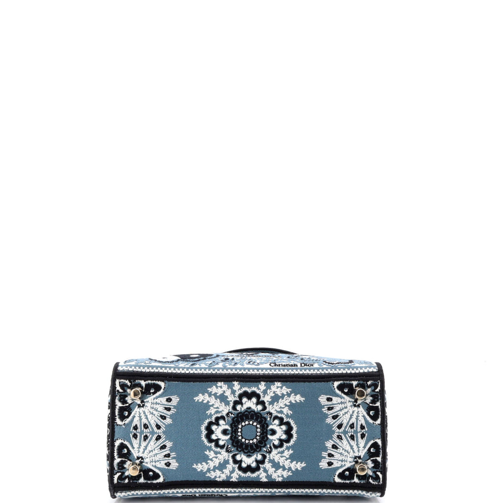 Lady D-Lite Bag Embroidered Canvas Medium