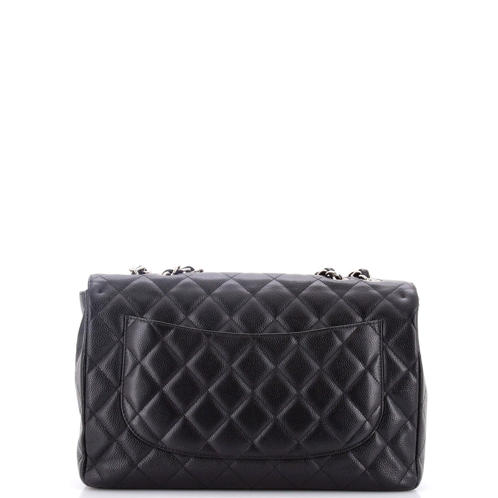 Vintage Classic Single Flap Bag Quilted Caviar Jumbo