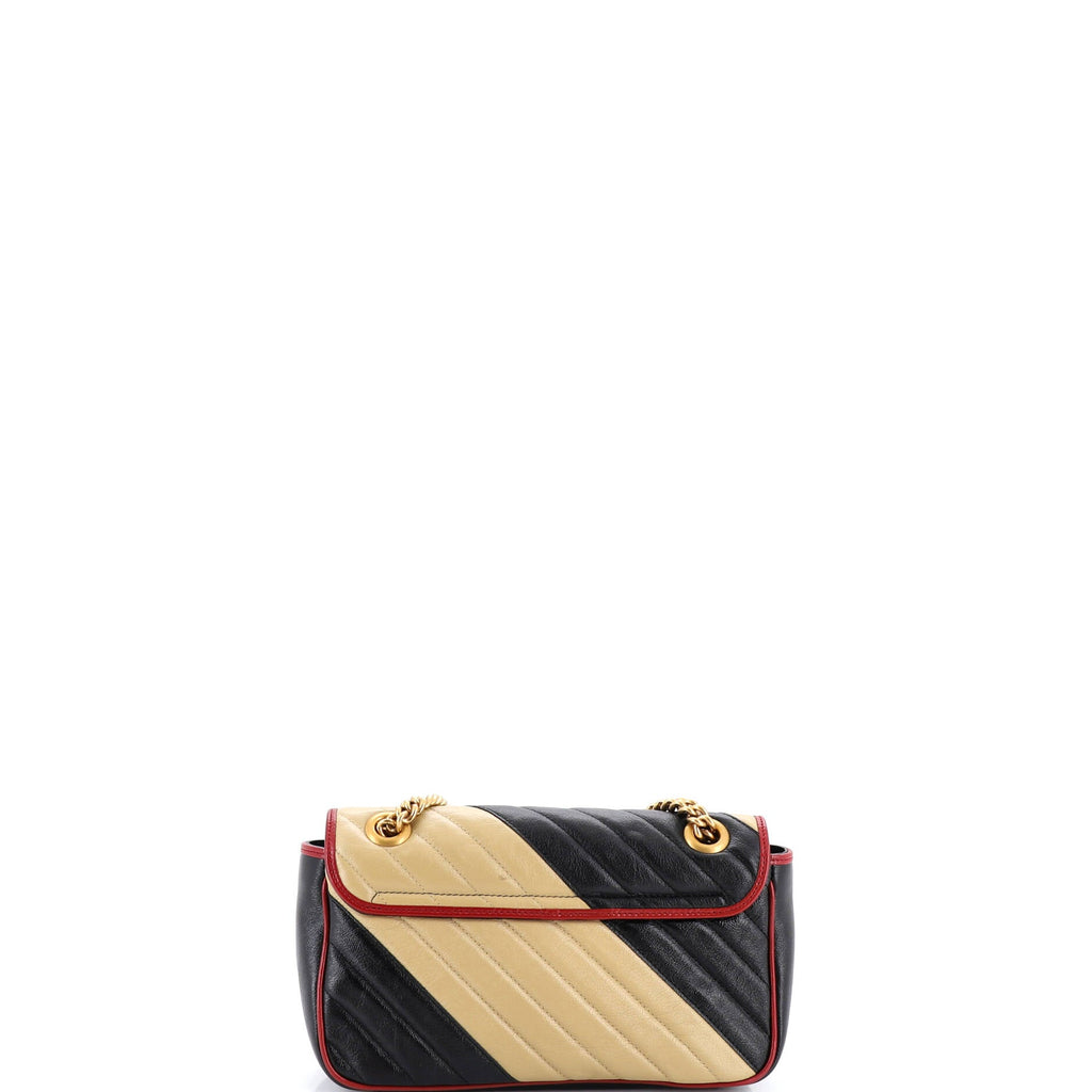 GG Marmont Flap Bag Diagonal Quilted Leather Small