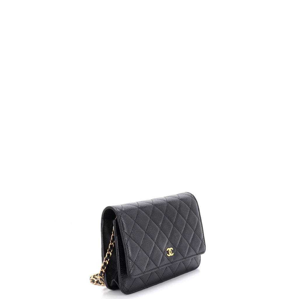 Wallet on Chain Quilted Caviar