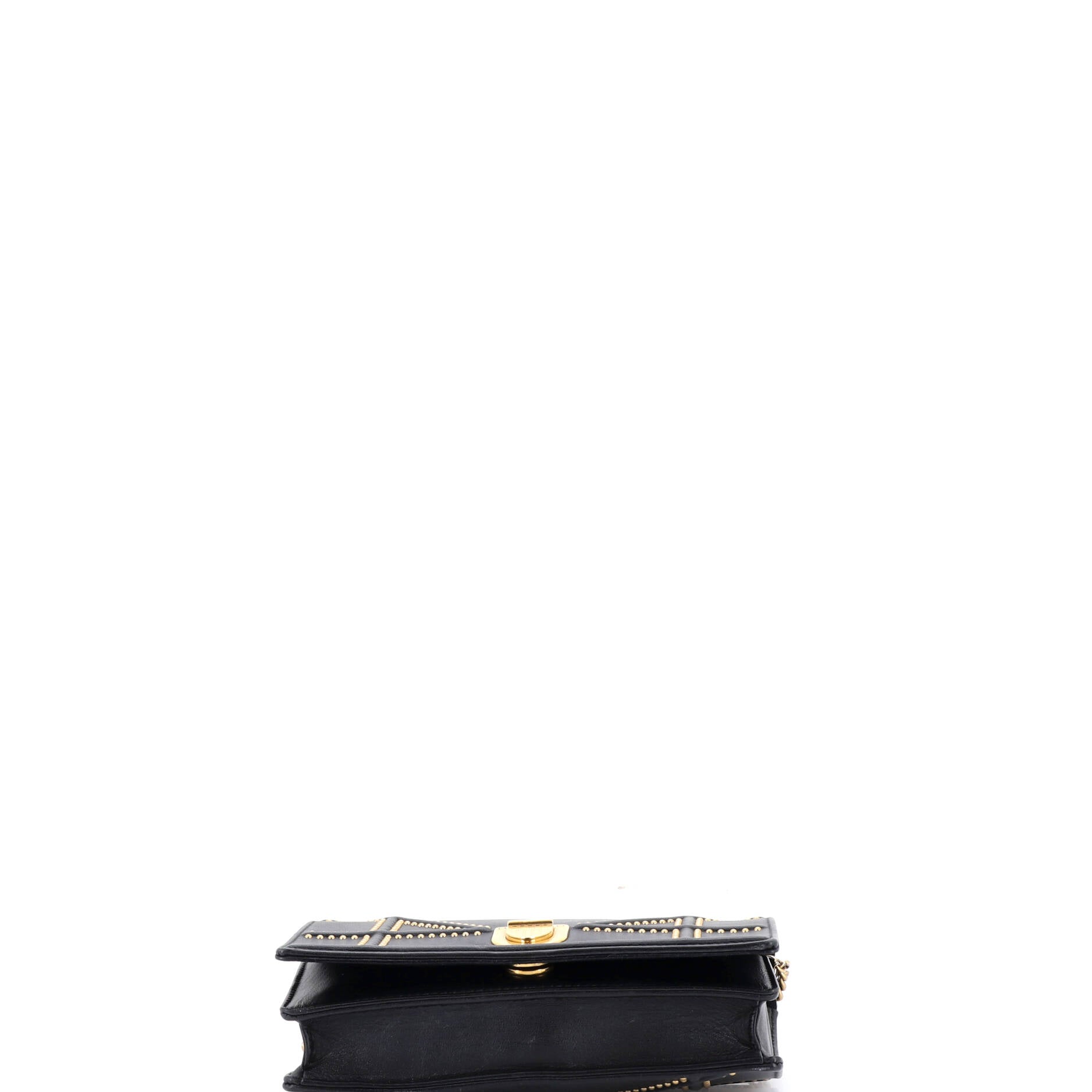 Diorama Wallet on Chain Studded Leather