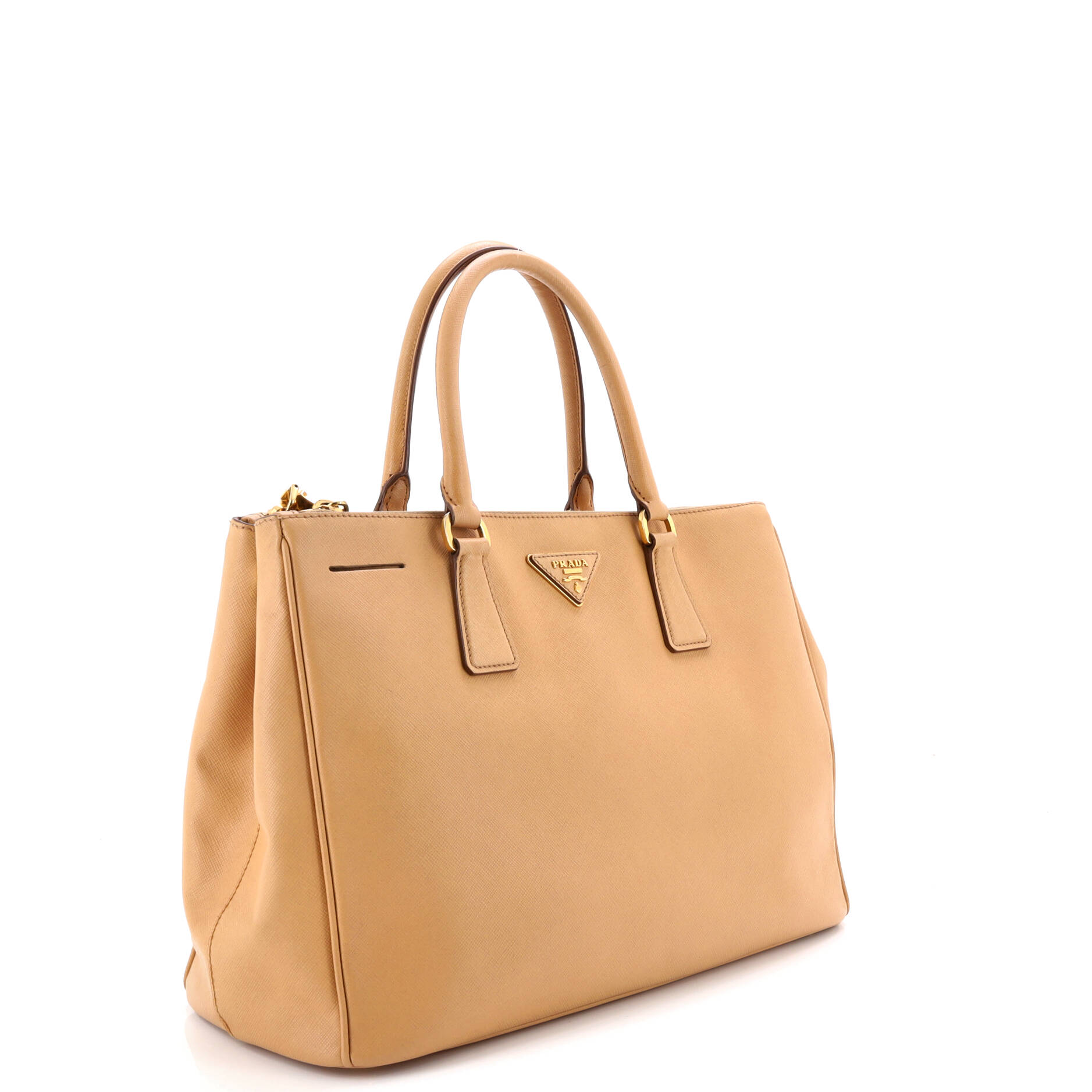 Double Zip Lux Tote Saffiano Leather Medium
