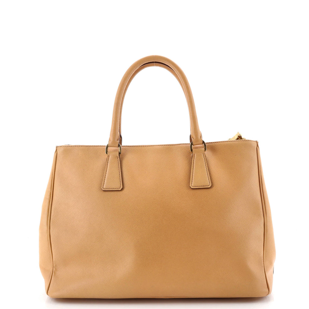 Double Zip Lux Tote Saffiano Leather Medium