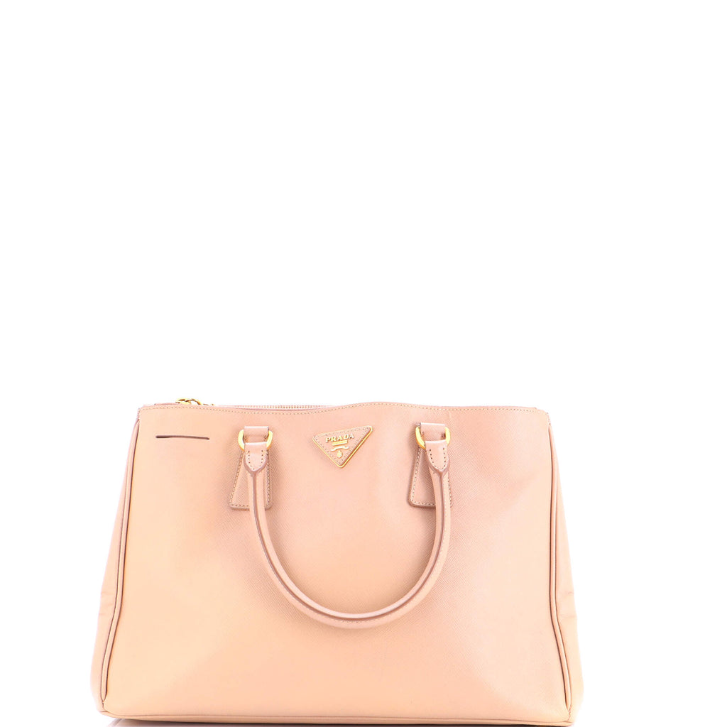 Double Zip Lux Tote Saffiano Leather Medium