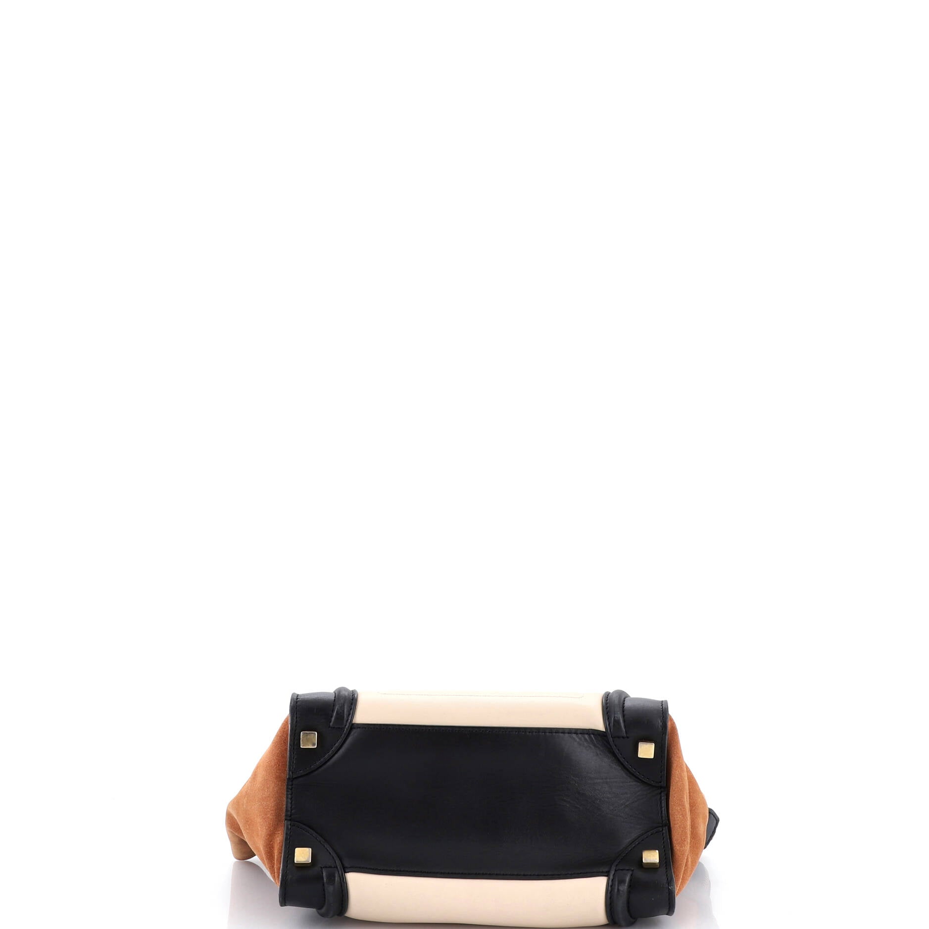 Tricolor Luggage Bag Leather Micro